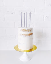 Load image into Gallery viewer, Slim Tall Silver Birthday Candles
