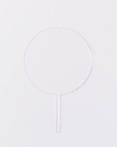 Clear Acrylic Cake Topper - Circle, Hexagon, or Square